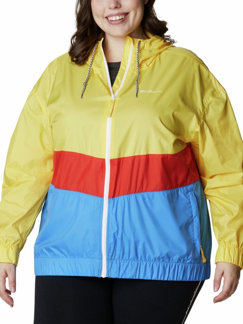 Columbia Womens Activewear Plus Size Sandy Sail Windbreaker Jacket